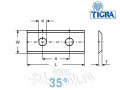 Ножи твердосплавные, с 2-мя режущими кромками прямые Tigra
