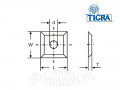 Ножи Tigra твердосплавные, равносторонние с 4-мя режущими кромками
